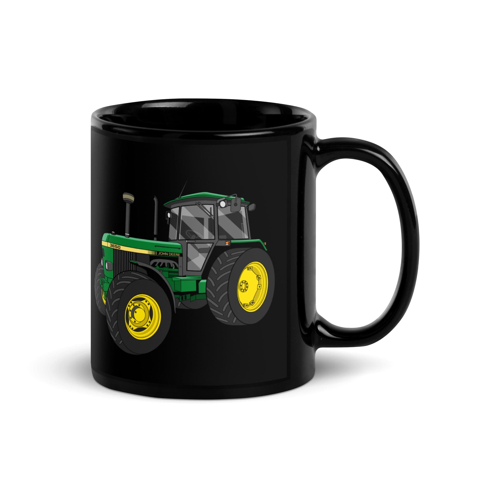 The Tractor Mugs Store John Deere 3650 | Black Glossy Mug Quality Farmers Merch