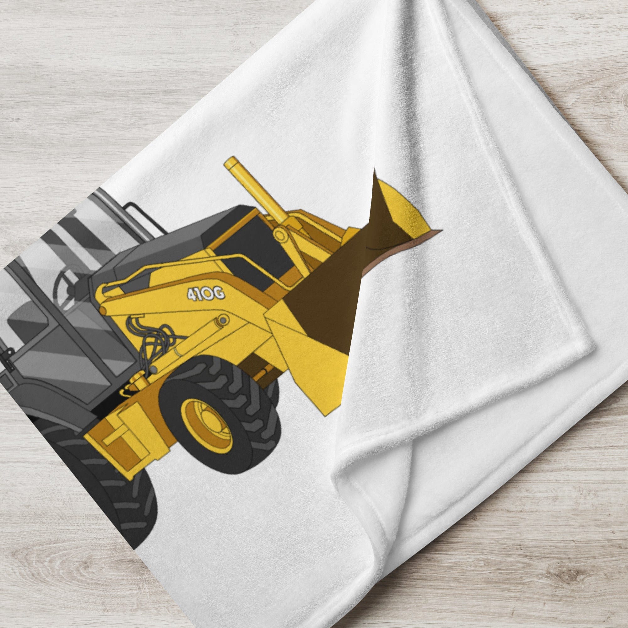 The Tractor Mugs Store John Deere 410G Backhoe | Throw Blanket Quality Farmers Merch