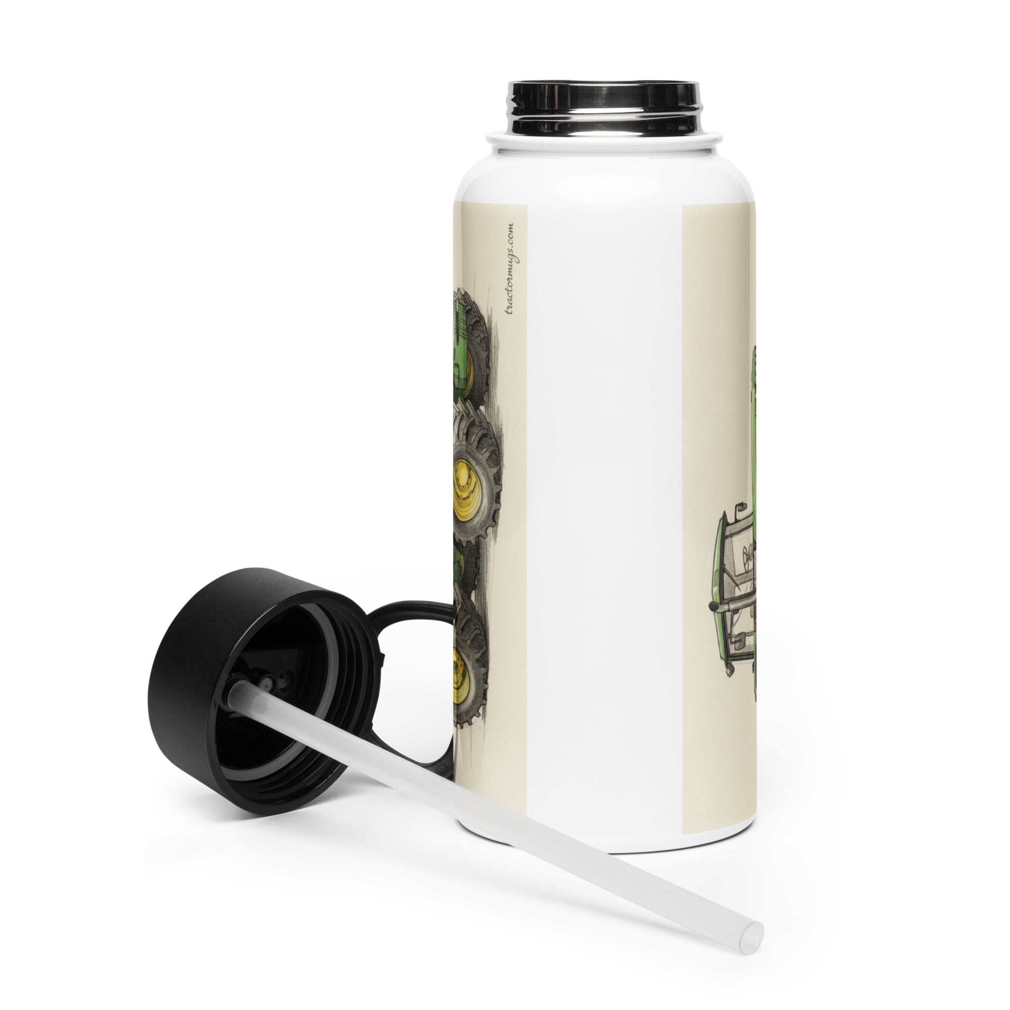 The Tractor Mugs Store John Deere 4755 Pencil Sketch | Stainless Steel Water Bottle Quality Farmers Merch