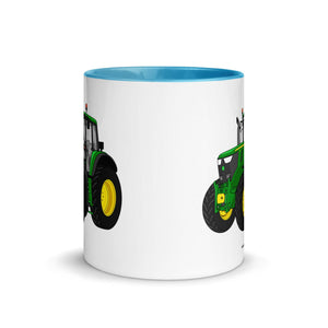 The Tractor Mugs Store John Deere 6120 M | Mug with Color Inside Quality Farmers Merch