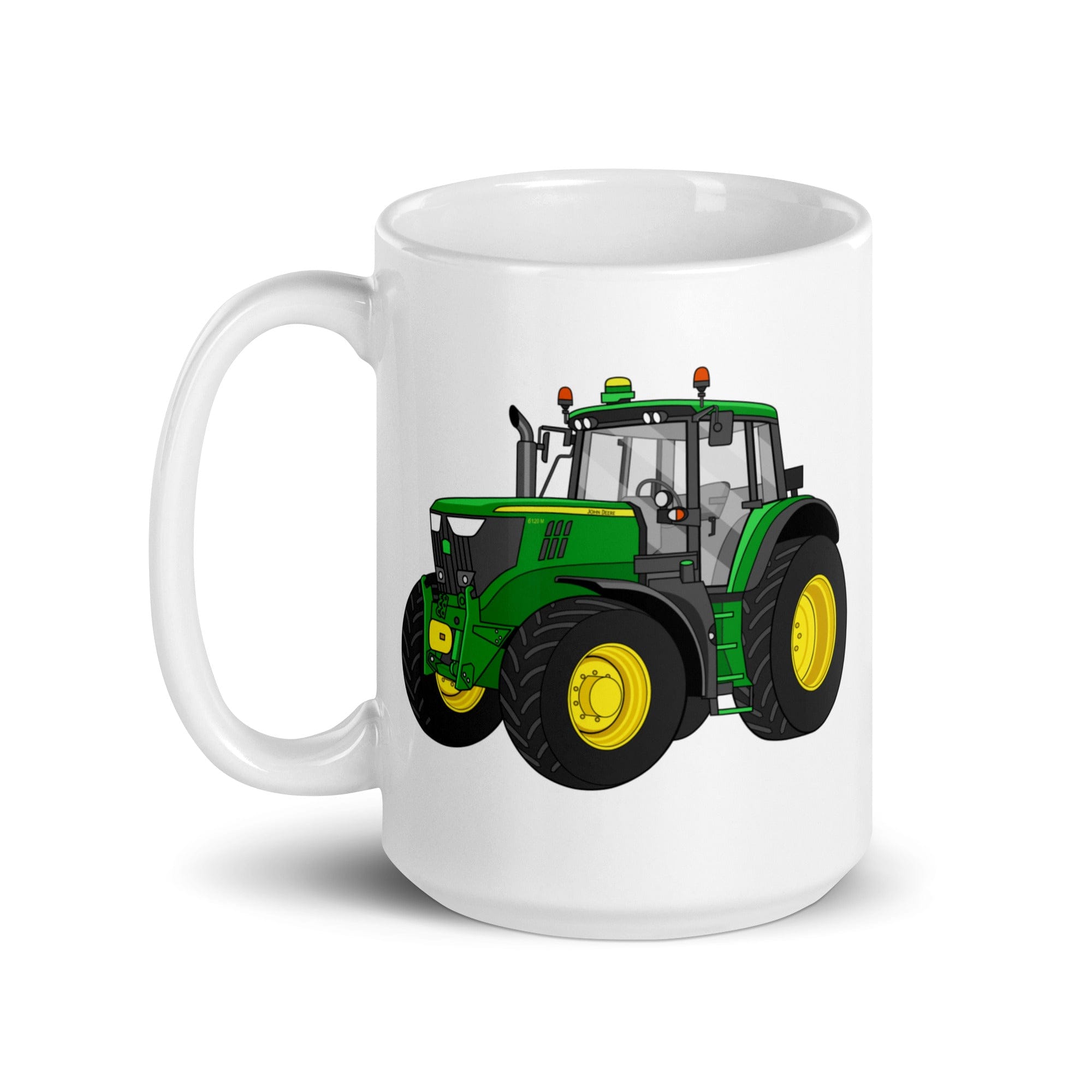 The Tractor Mugs Store John Deere 6120 M | White glossy mug Quality Farmers Merch