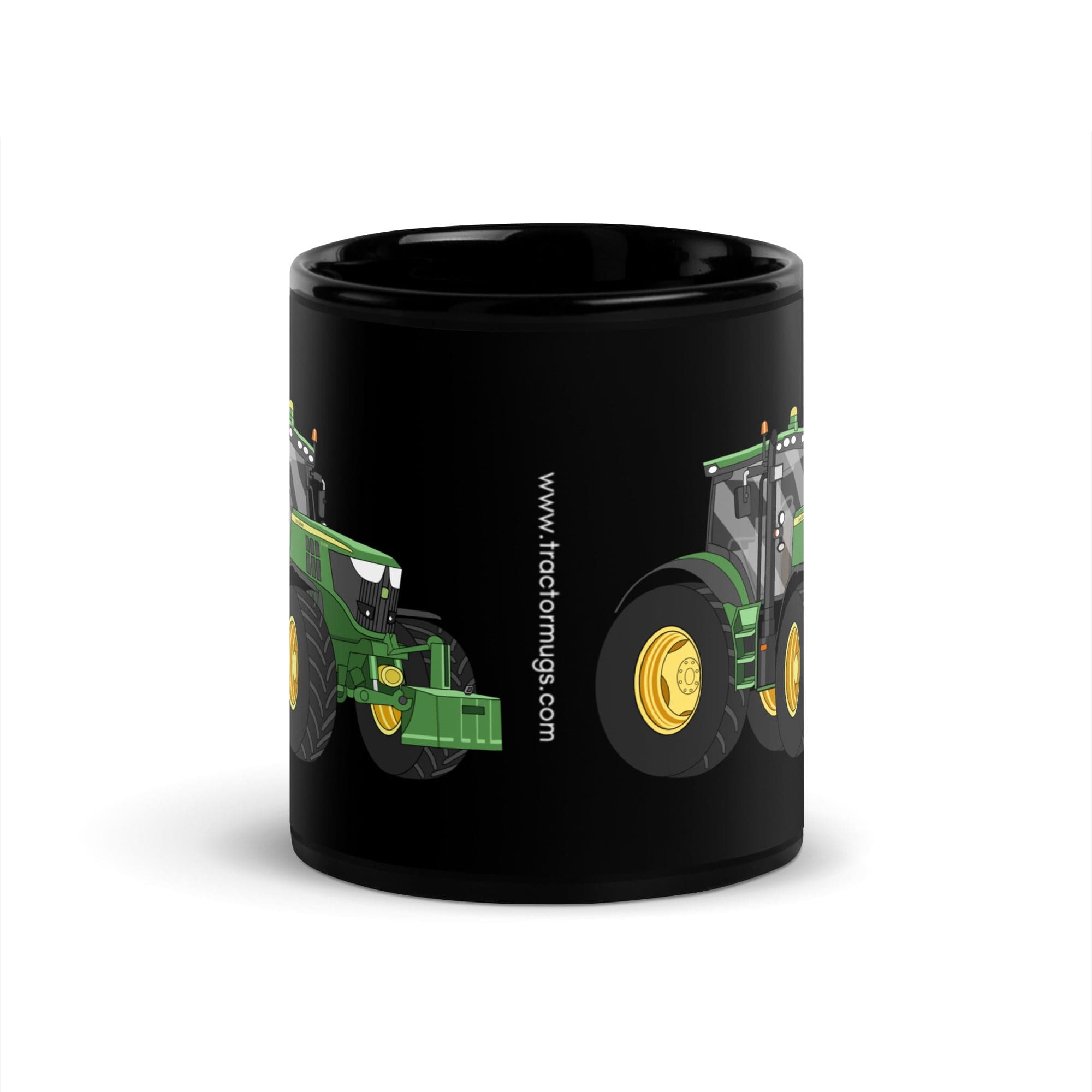 The Tractor Mugs Store John Deere 6125 R | Black Glossy Mug Quality Farmers Merch