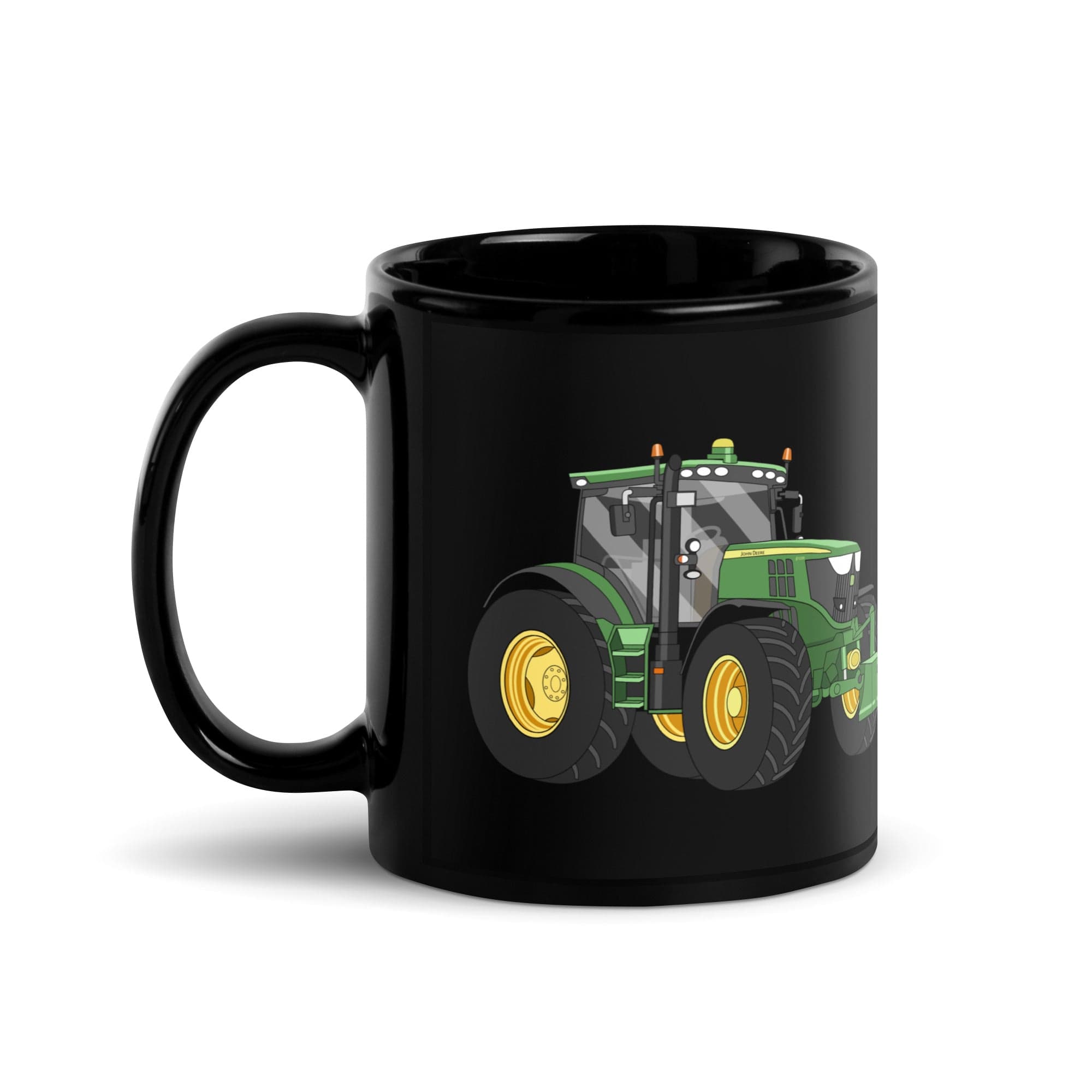 The Tractor Mugs Store John Deere 6125 R | Black Glossy Mug Quality Farmers Merch