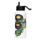 The Tractor Mugs Store John Deere 6125 R | Stainless steel water bottle with a straw lid Quality Farmers Merch