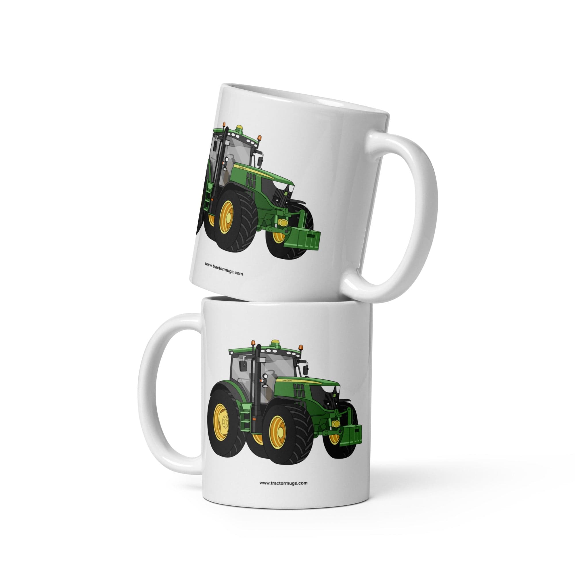 The Tractor Mugs Store John Deere 6125 R | White glossy mug Quality Farmers Merch