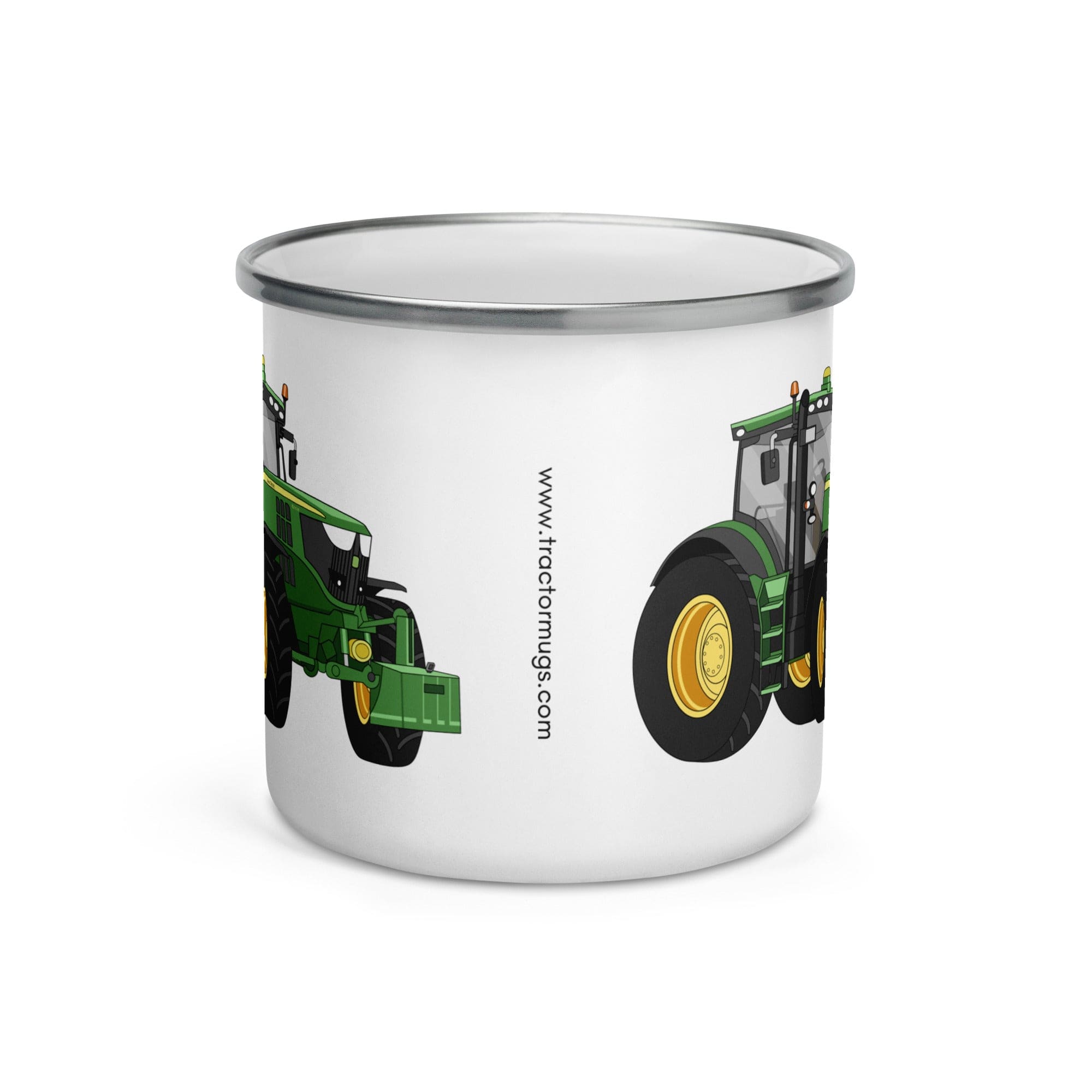 The Tractor Mugs Store John Deere 6210 R | Enamel Mug Quality Farmers Merch