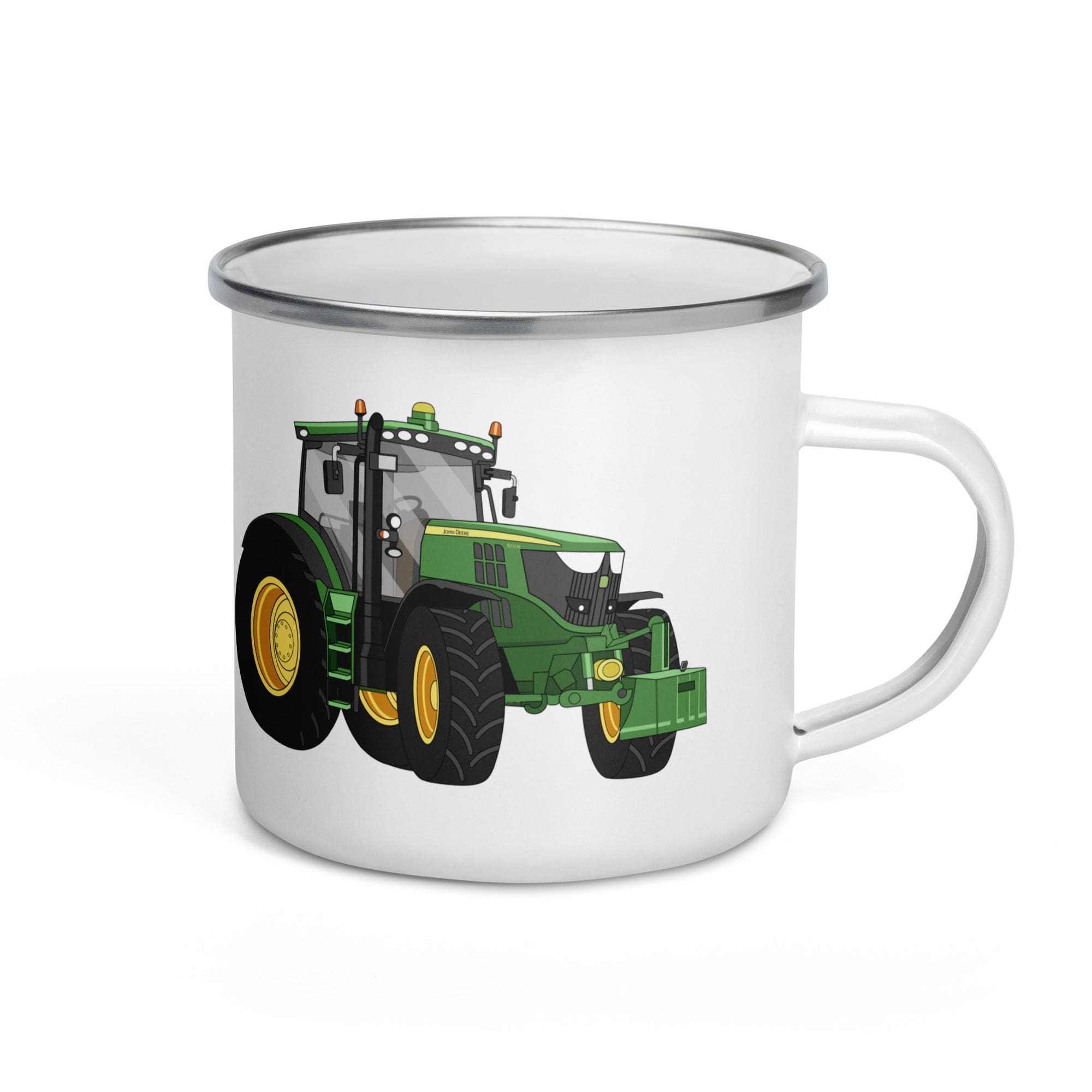 The Tractor Mugs Store John Deere 6210 R | Enamel Mug Quality Farmers Merch