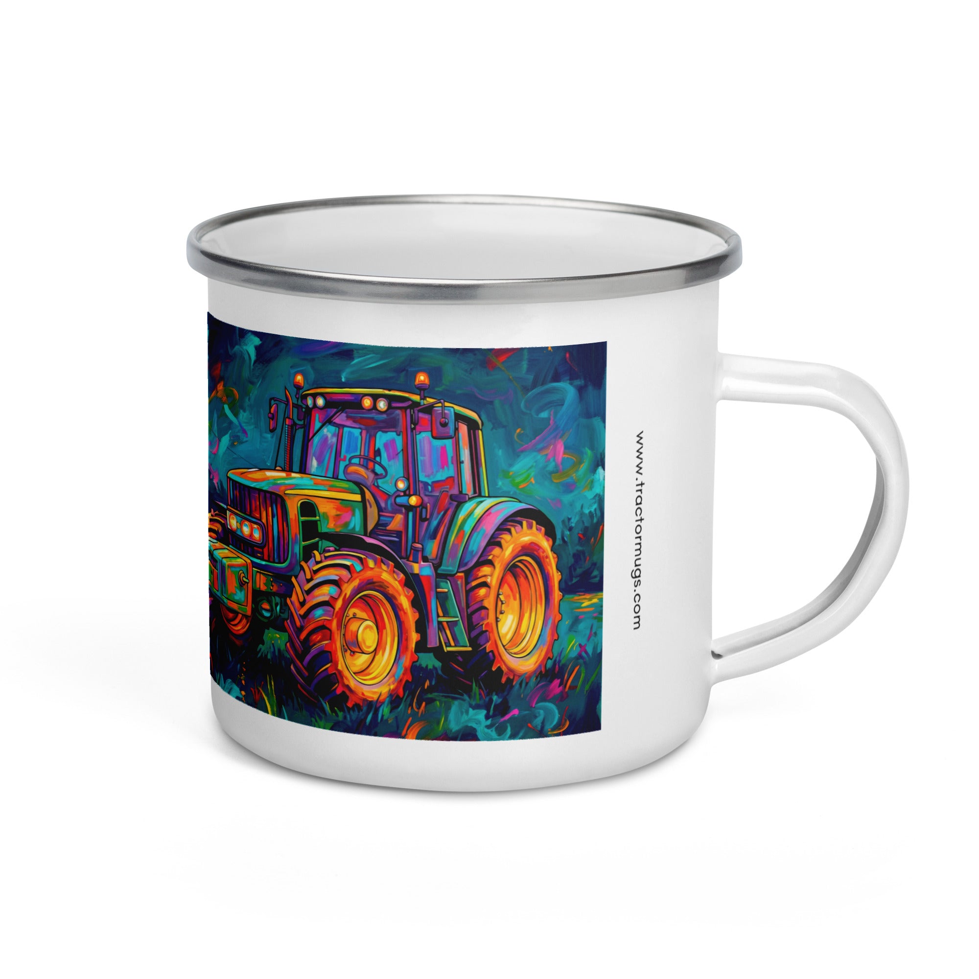 The Tractor Mugs Store John Deere 6930 | Splash Art Enamel Mug Quality Farmers Merch