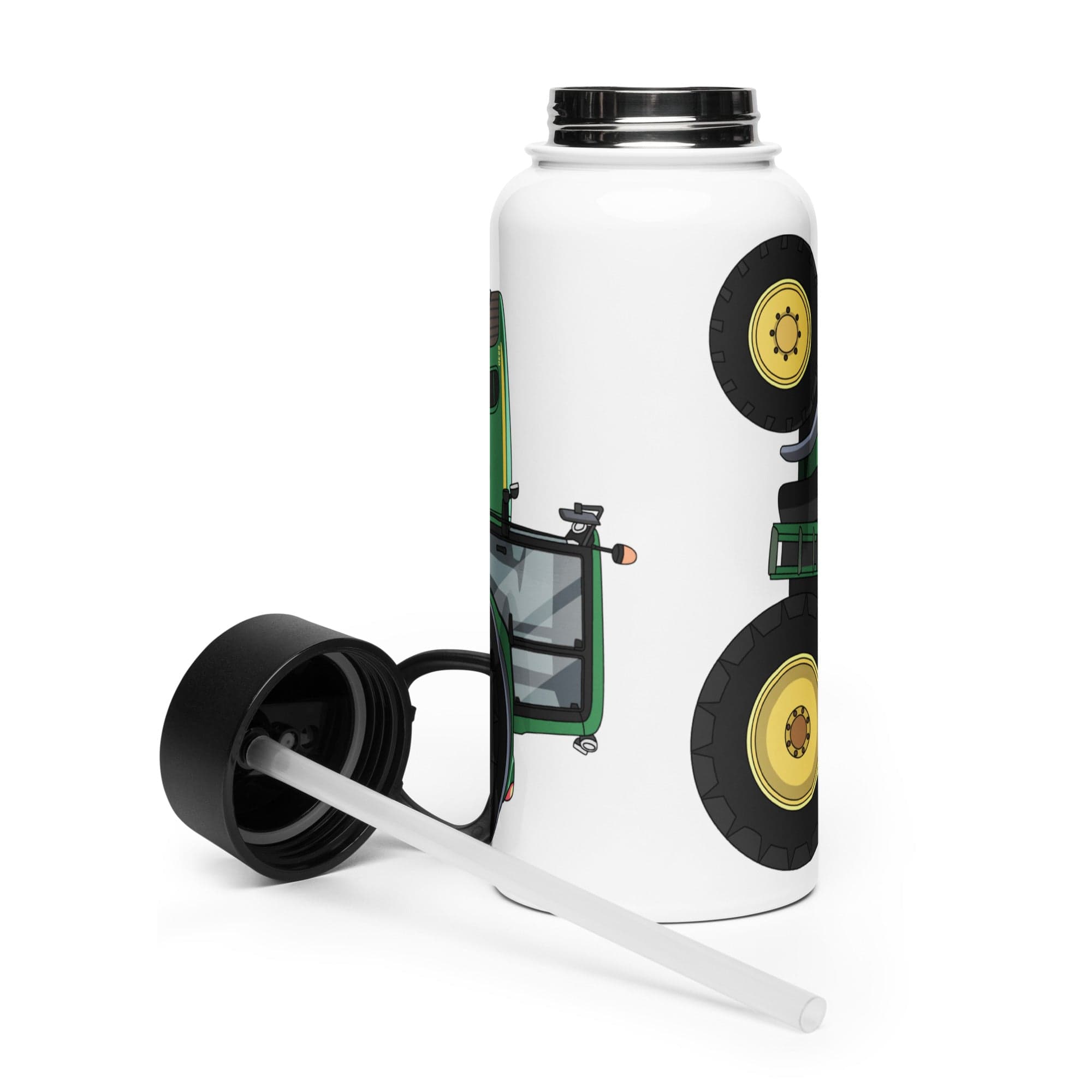 The Tractor Mugs Store John Deere 6930 | Stainless steel water bottle with a straw lid Quality Farmers Merch