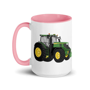 The Tractor Mugs Store John Deere 6R | Mug with Color Inside Quality Farmers Merch