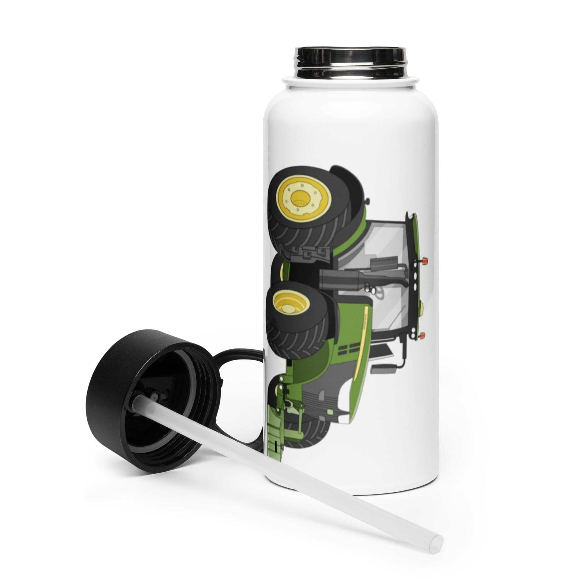 The Tractor Mugs Store John Deere 7310 R |Stainless steel water bottle with a straw lid Quality Farmers Merch