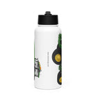 The Tractor Mugs Store John Deere 8200 | Stainless steel water bottle with a straw lid Quality Farmers Merch