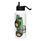 The Tractor Mugs Store John Deere 8200 | Stainless steel water bottle with a straw lid Quality Farmers Merch