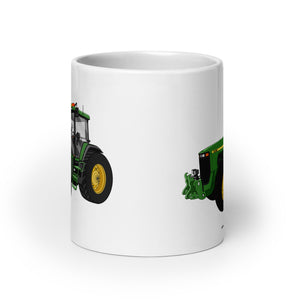 The Tractor Mugs Store John Deere 8200 | White glossy mug Quality Farmers Merch