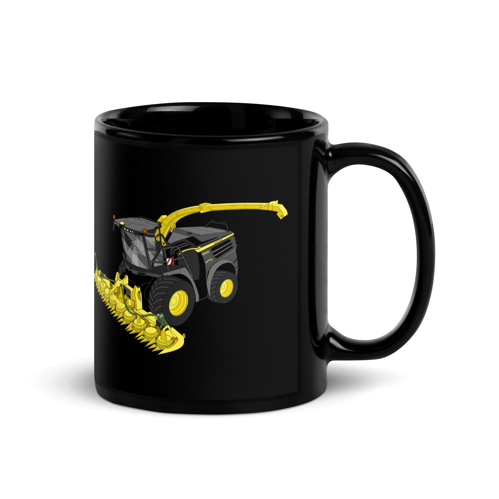 The Tractor Mugs Store John Deere 8800 Black Beauty Silage Harvester | Black Glossy Mug Quality Farmers Merch