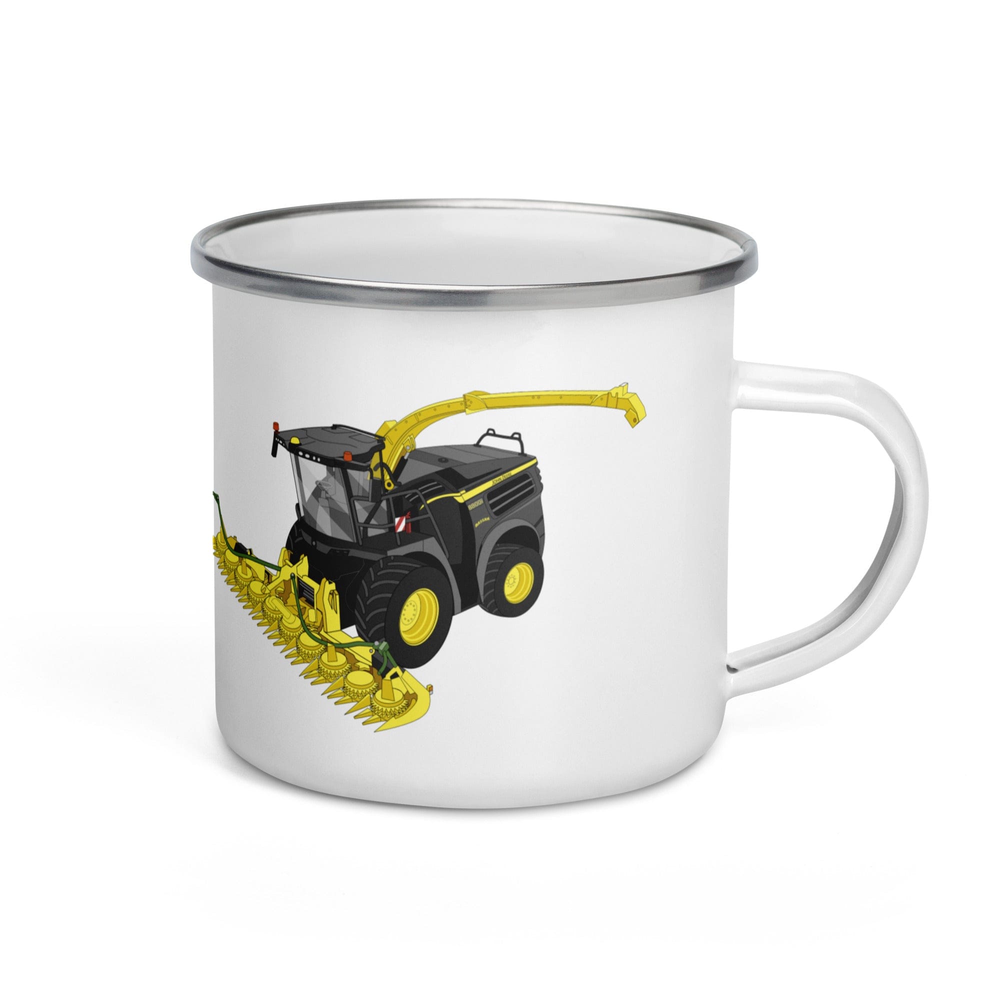 The Tractor Mugs Store John Deere 8800 Black Beauty Silage Harvester | Enamel Mug Quality Farmers Merch