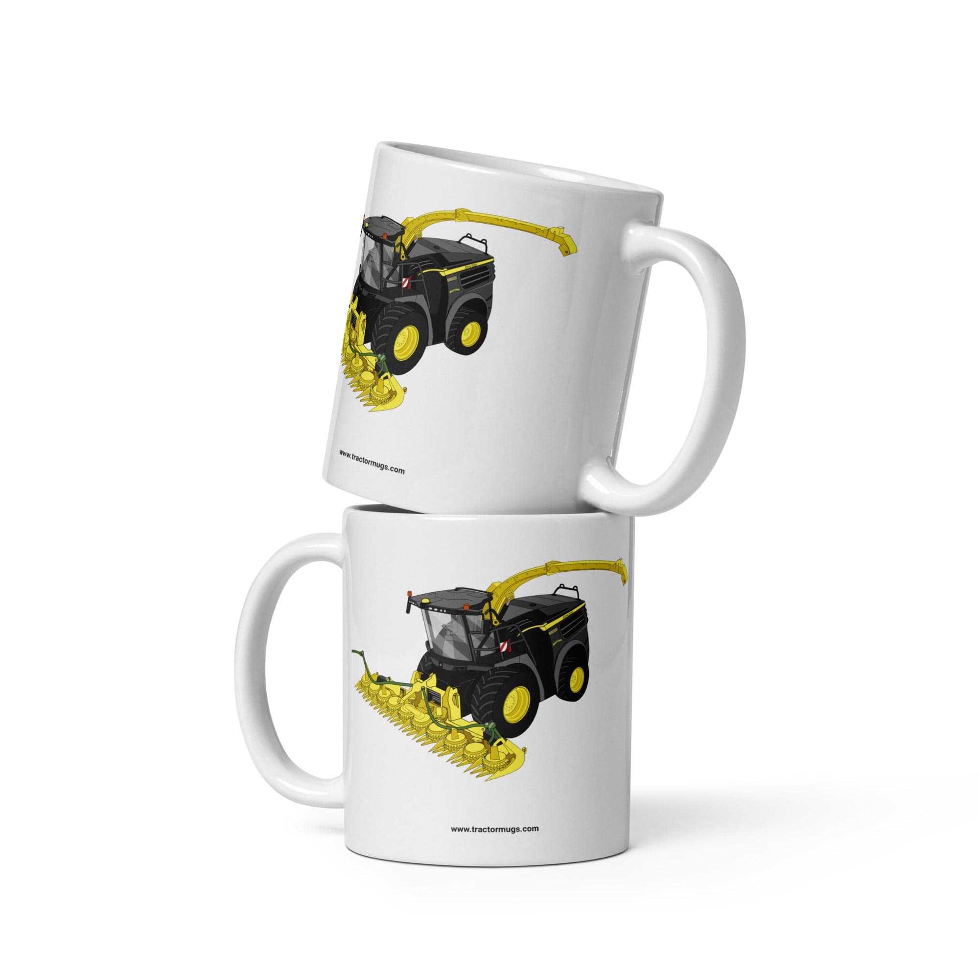 The Tractor Mugs Store John Deere 8800 Black Beauty Silage Harvester | White glossy mug Quality Farmers Merch