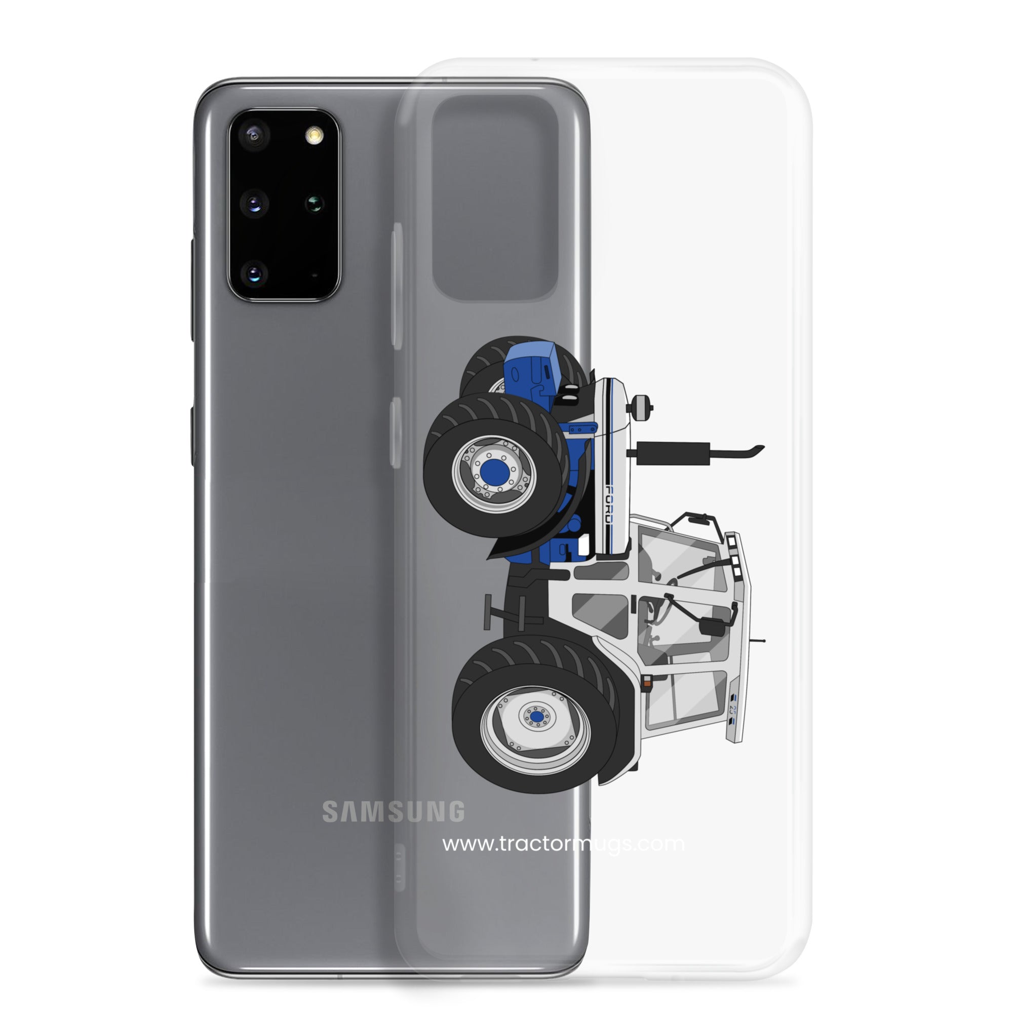 The Tractor Mugs Store Jubilee Edition Silver Tractor | Clear Case for Samsung® Quality Farmers Merch