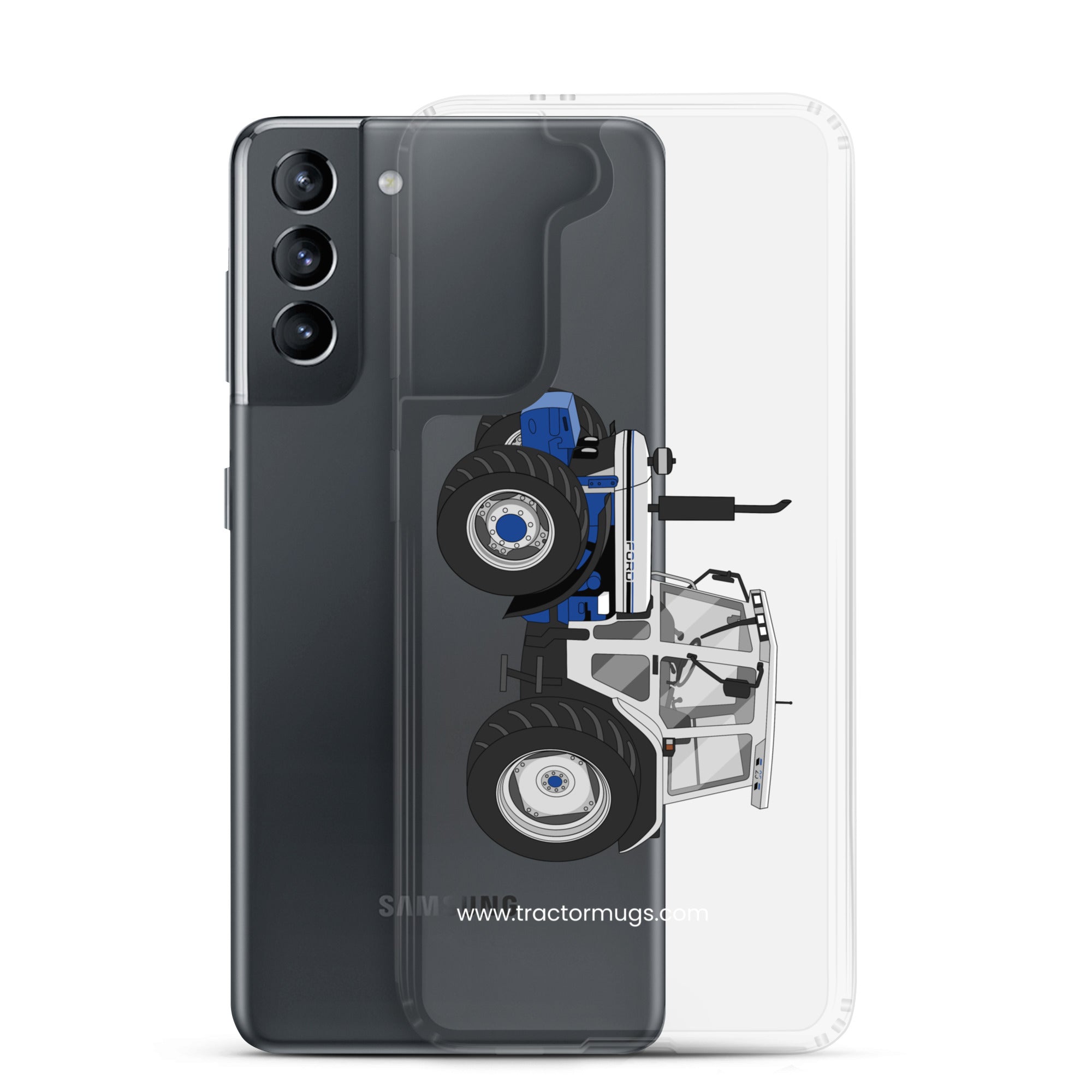 The Tractor Mugs Store Jubilee Edition Silver Tractor | Clear Case for Samsung® Quality Farmers Merch