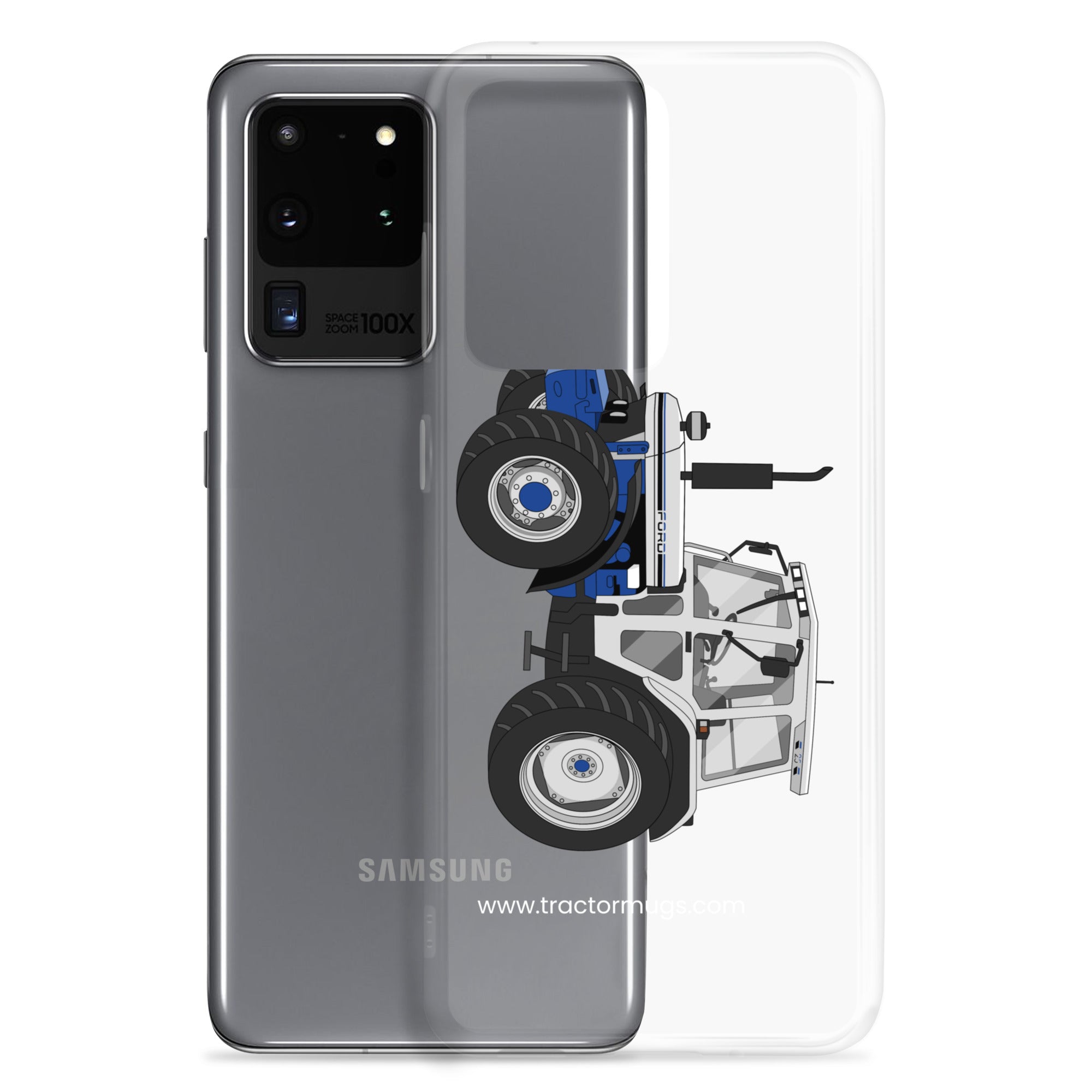 The Tractor Mugs Store Jubilee Edition Silver Tractor | Clear Case for Samsung® Quality Farmers Merch