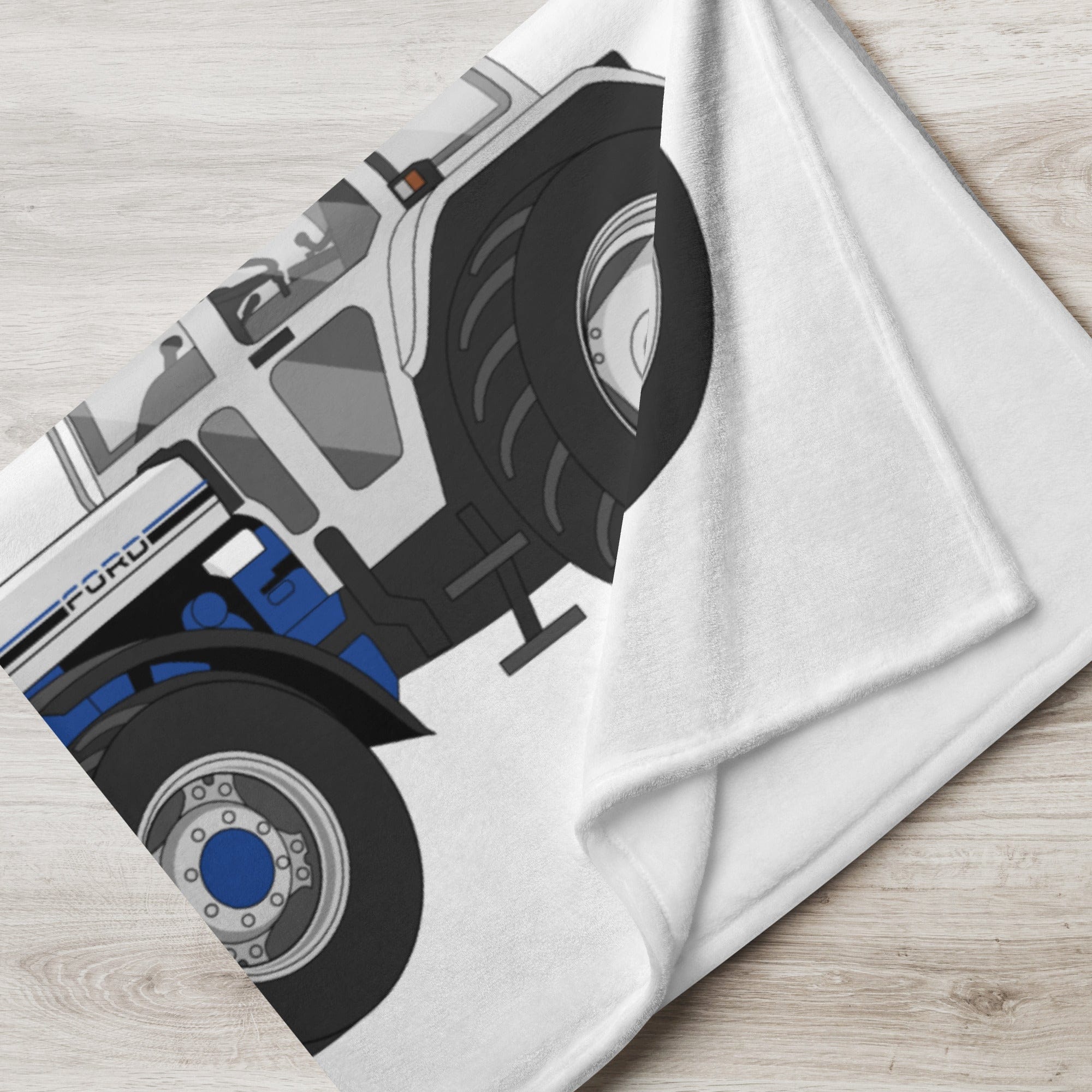 The Tractor Mugs Store Jubilee Edition Silver Tractor | Throw Blanket Quality Farmers Merch