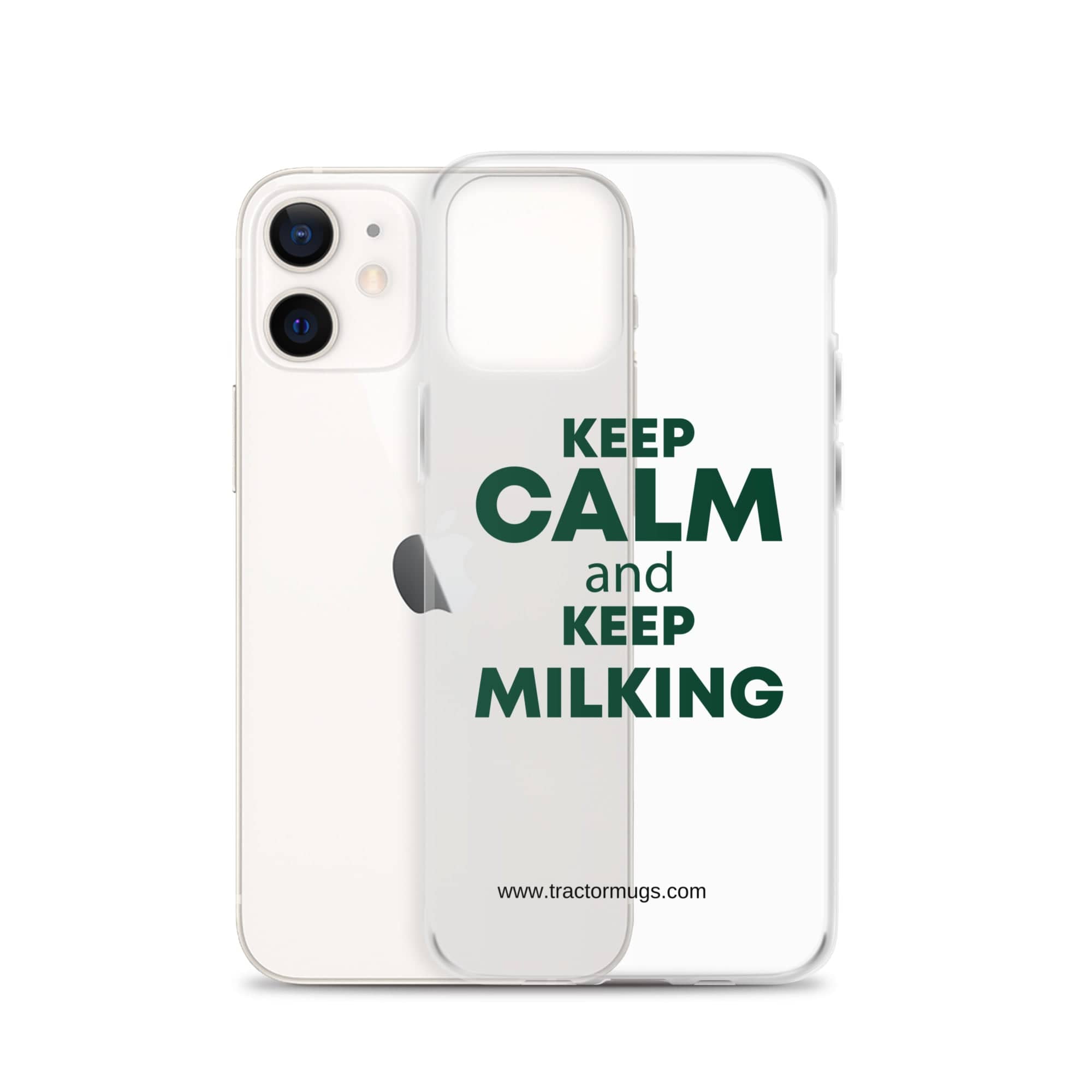 The Tractor Mugs Store KEEP CALM and KEEP MILKING | Clear Case for iPhone® Quality Farmers Merch