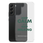 The Tractor Mugs Store KEEP CALM and KEEP MILKING | Clear Case for Samsung® Quality Farmers Merch