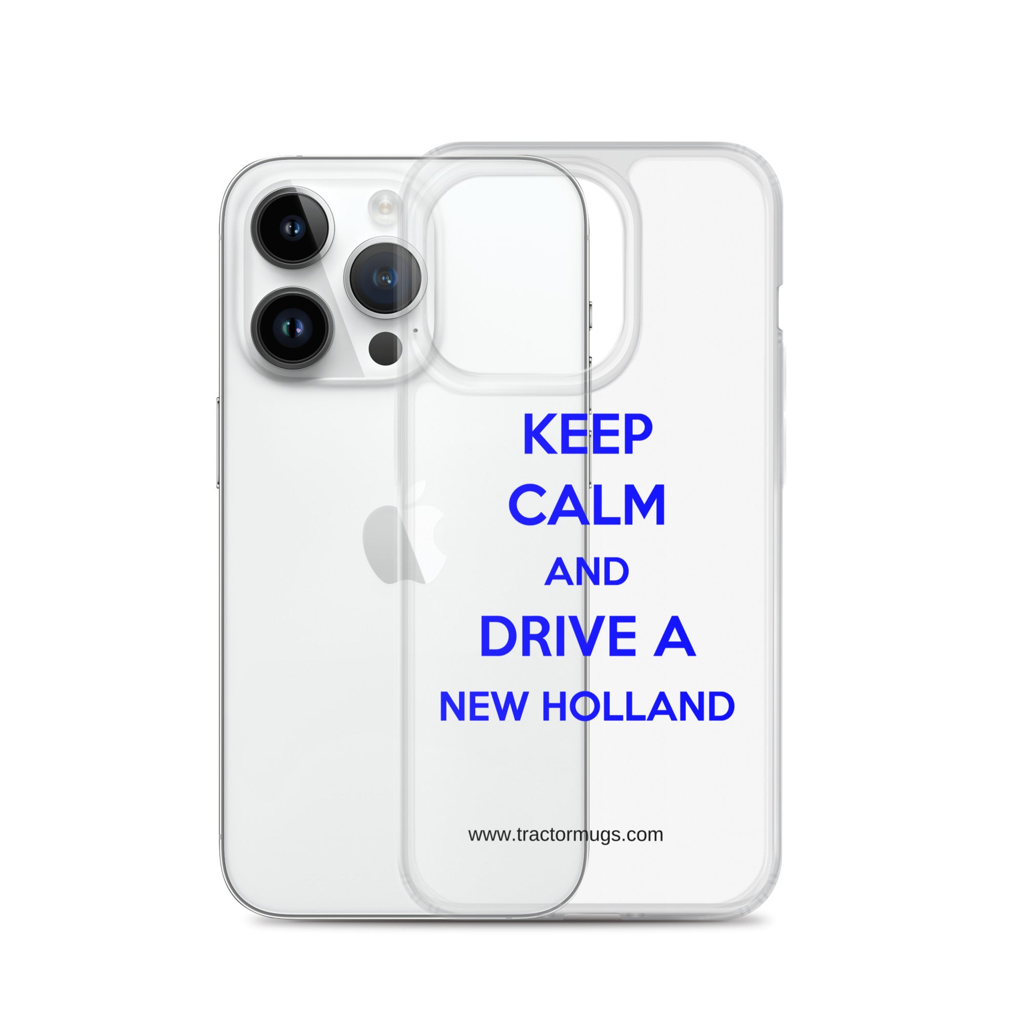 The Tractor Mugs Store Keep Calm New Holland | Clear Case for iPhone® Quality Farmers Merch