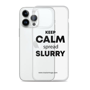 The Tractor Mugs Store KEEP CALM spread SLURRY | Clear Case for iPhone® Quality Farmers Merch