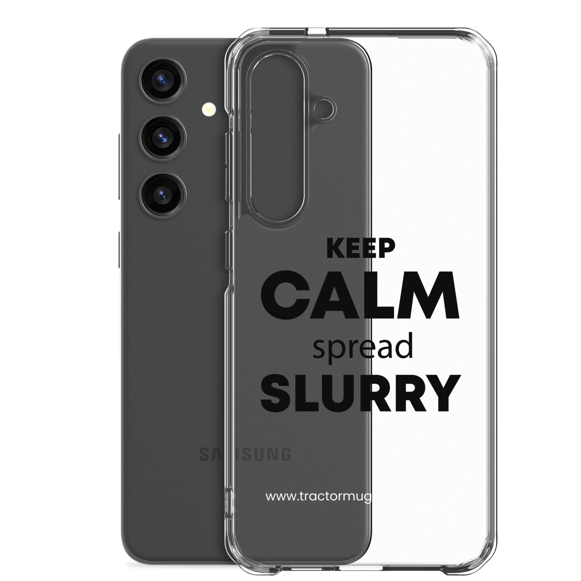 The Tractor Mugs Store KEEP CALM spread SLURRY | Clear Case for Samsung® Quality Farmers Merch