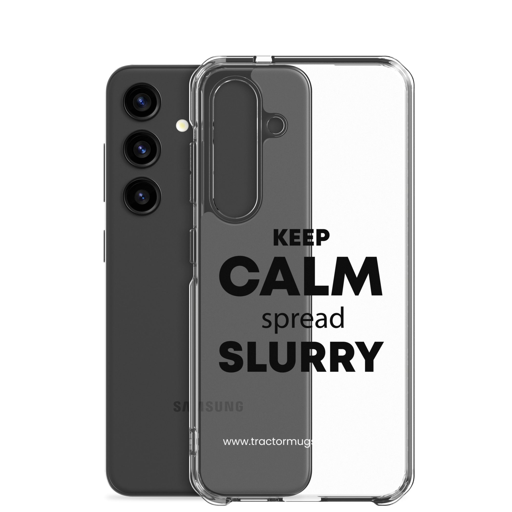 The Tractor Mugs Store KEEP CALM spread SLURRY | Clear Case for Samsung® Quality Farmers Merch