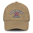 The Tractor Mugs Store Khaki Proud British Farmer | Dad Hat Quality Farmers Merch