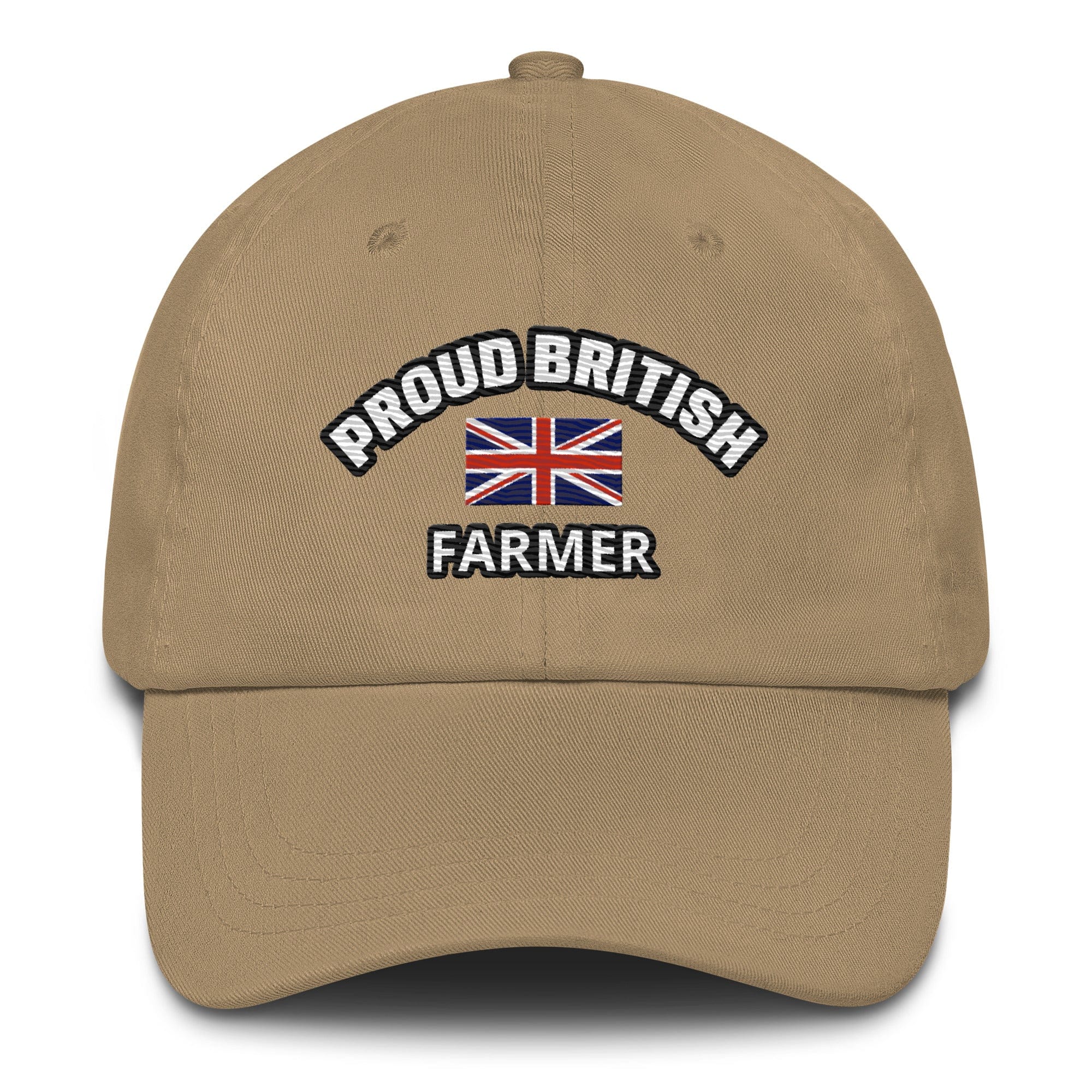 The Tractor Mugs Store Khaki Proud British Farmer | Dad Hat Quality Farmers Merch