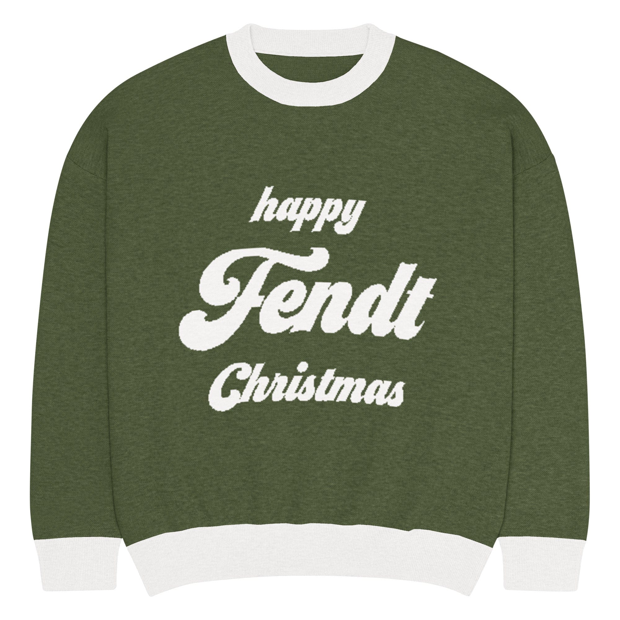 The Tractor Mugs Store L Happy Fendt Christmas Jumper | Relaxed fit knitted crew neck sweater Quality Farmers Merch
