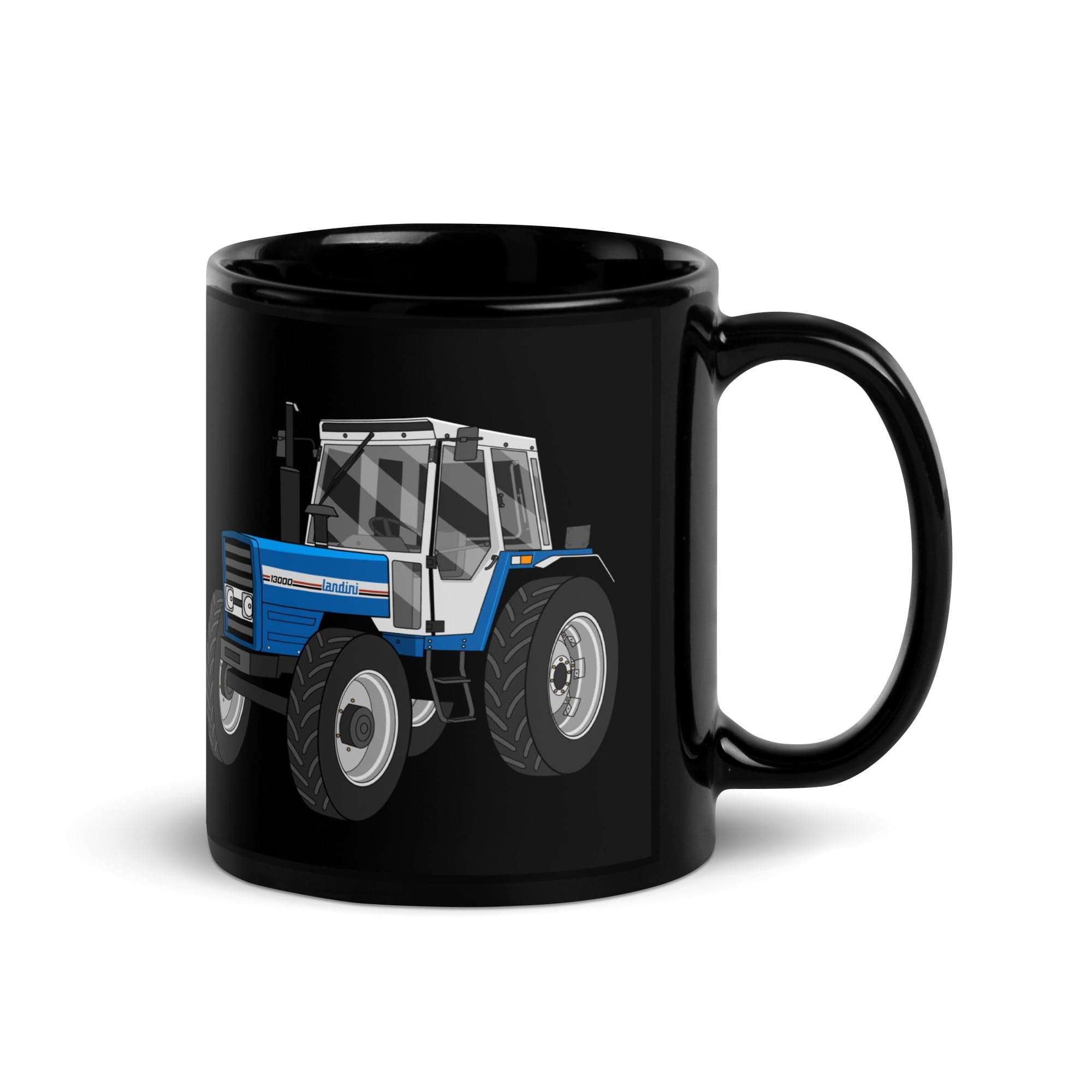 The Tractor Mugs Store Landini 13000 | Black Glossy Mug Quality Farmers Merch