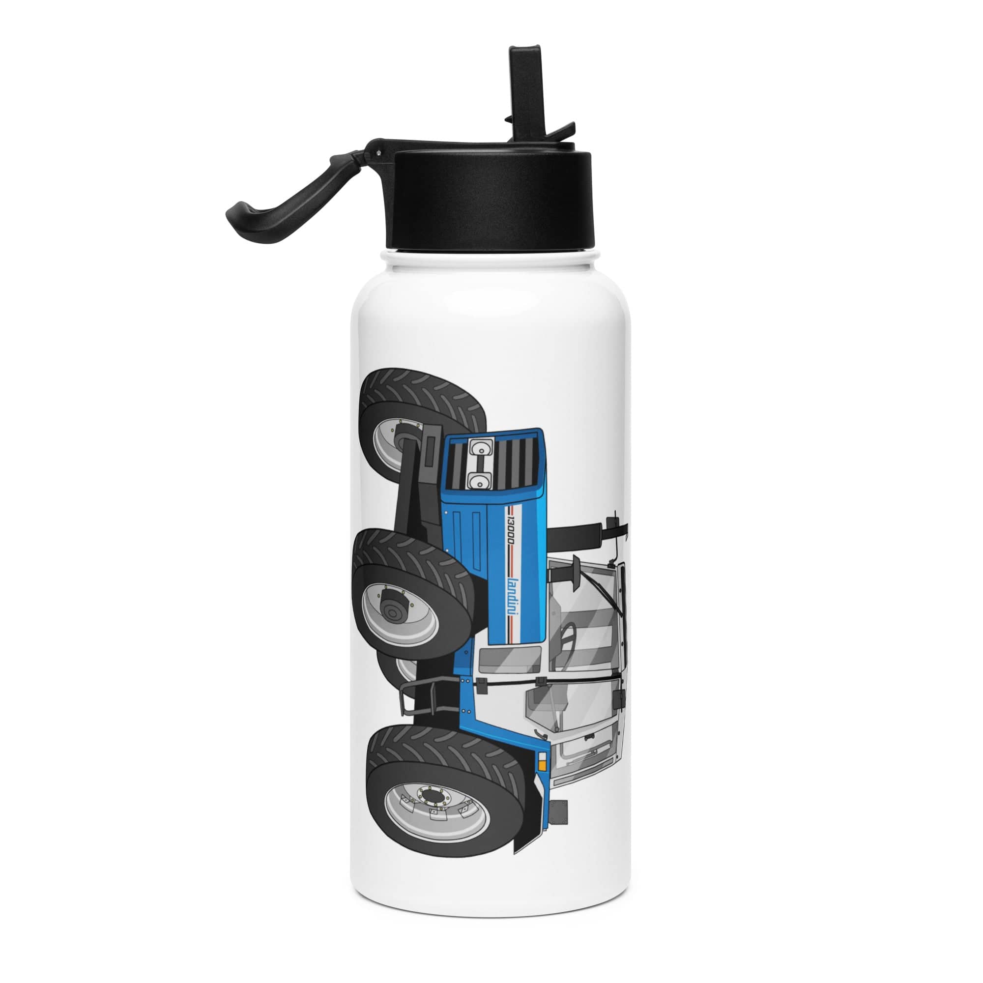 The Tractor Mugs Store Landini 13000 | Stainless steel water bottle with a straw lid Quality Farmers Merch