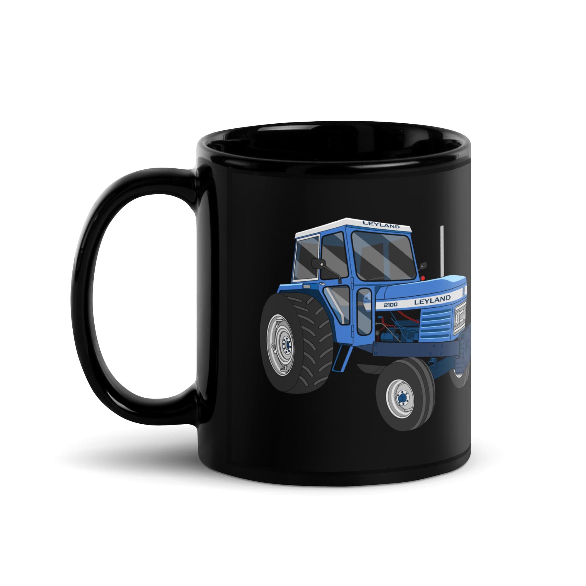 The Tractor Mugs Store Leyland 2100 | Black Glossy Mug Quality Farmers Merch