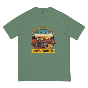 The Tractor Mugs Store Light Green Massey Ferguson 135 PROUD AUSTRALIAN 100% FARMER Outdoor | Unisex Premium T-shirt Quality Farmers Merch