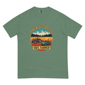 The Tractor Mugs Store Light Green Massey Ferguson 35X PROUD AUSTRALIAN 100% FARMER Outdoor | Unisex Premium T-shirt Quality Farmers Merch