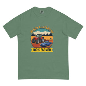 The Tractor Mugs Store Light Green Massey Ferguson 6480 PROUD AUSTRALIAN 100% FARMER Outdoor | Unisex Premium T-shirt Quality Farmers Merch