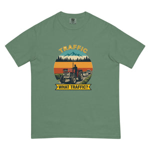 The Tractor Mugs Store Light Green / S Massey Ferguson 135 TRAFFIC WHAT TRAFFIC? Outdoor | Unisex Premium T-shirt Quality Farmers Merch
