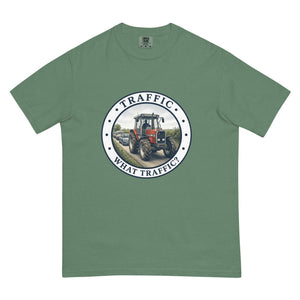 The Tractor Mugs Store Light Green / S Massey Ferguson 3075 TRAFFIC WHAT TRAFFIC? Engraving | Unisex Premium T-shirt Quality Farmers Merch
