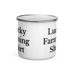 The Tractor Mugs Store LUCKY FARMING SHIRT | Enamel Mug Quality Farmers Merch