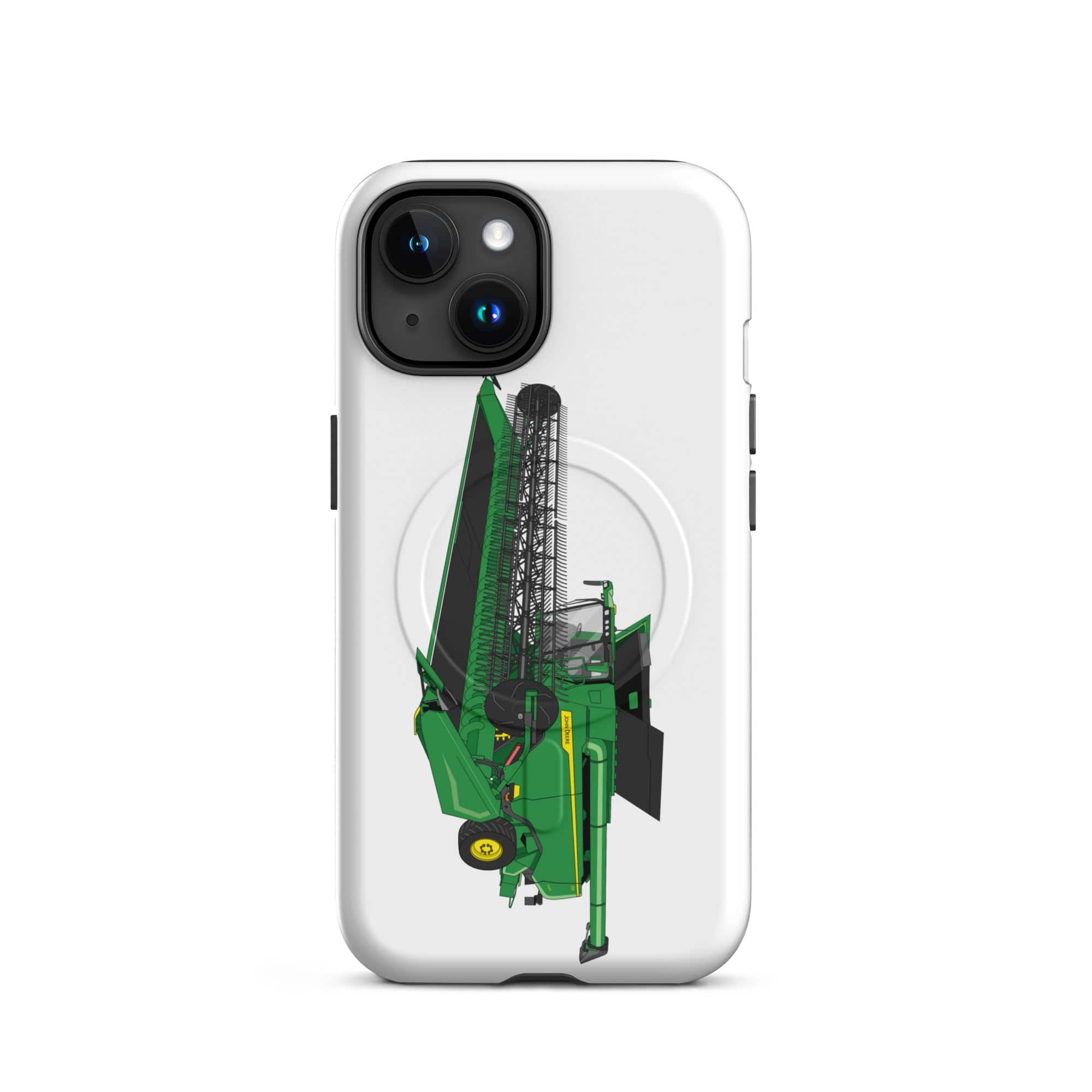 The Tractor Mugs Store MagSafe® Tough Case for iPhone® iPhone 15 John Deere X9 1100 Combine | MagSafe® tough case for iPhone® Quality Farmers Merch