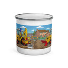 The Tractor Mugs Store Marge JCB 3C + Bart Dumper | Enamel Mug Quality Farmers Merch