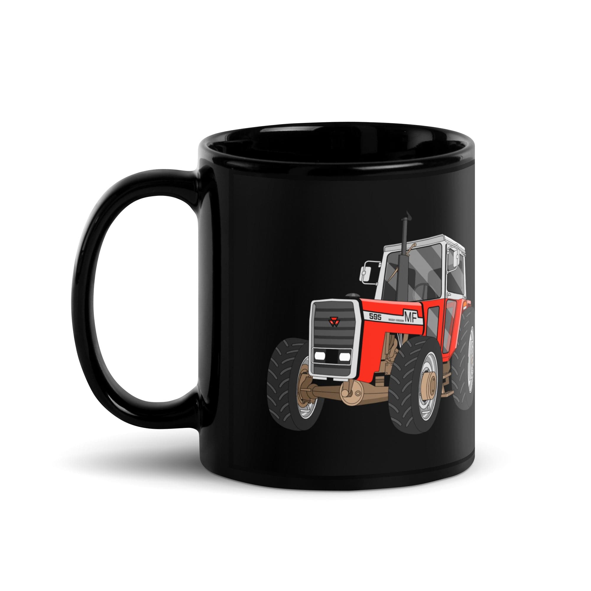 The Tractor Mugs Store Massey 595 | Black Glossy Mug Quality Farmers Merch