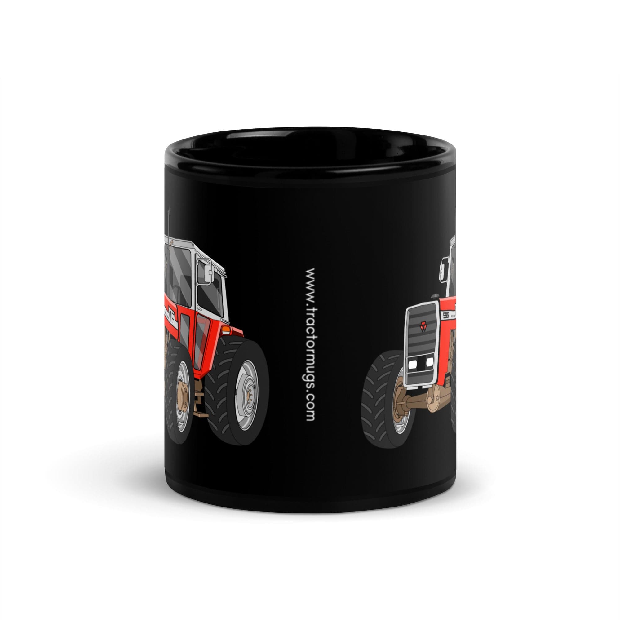 The Tractor Mugs Store Massey 595 | Black Glossy Mug Quality Farmers Merch