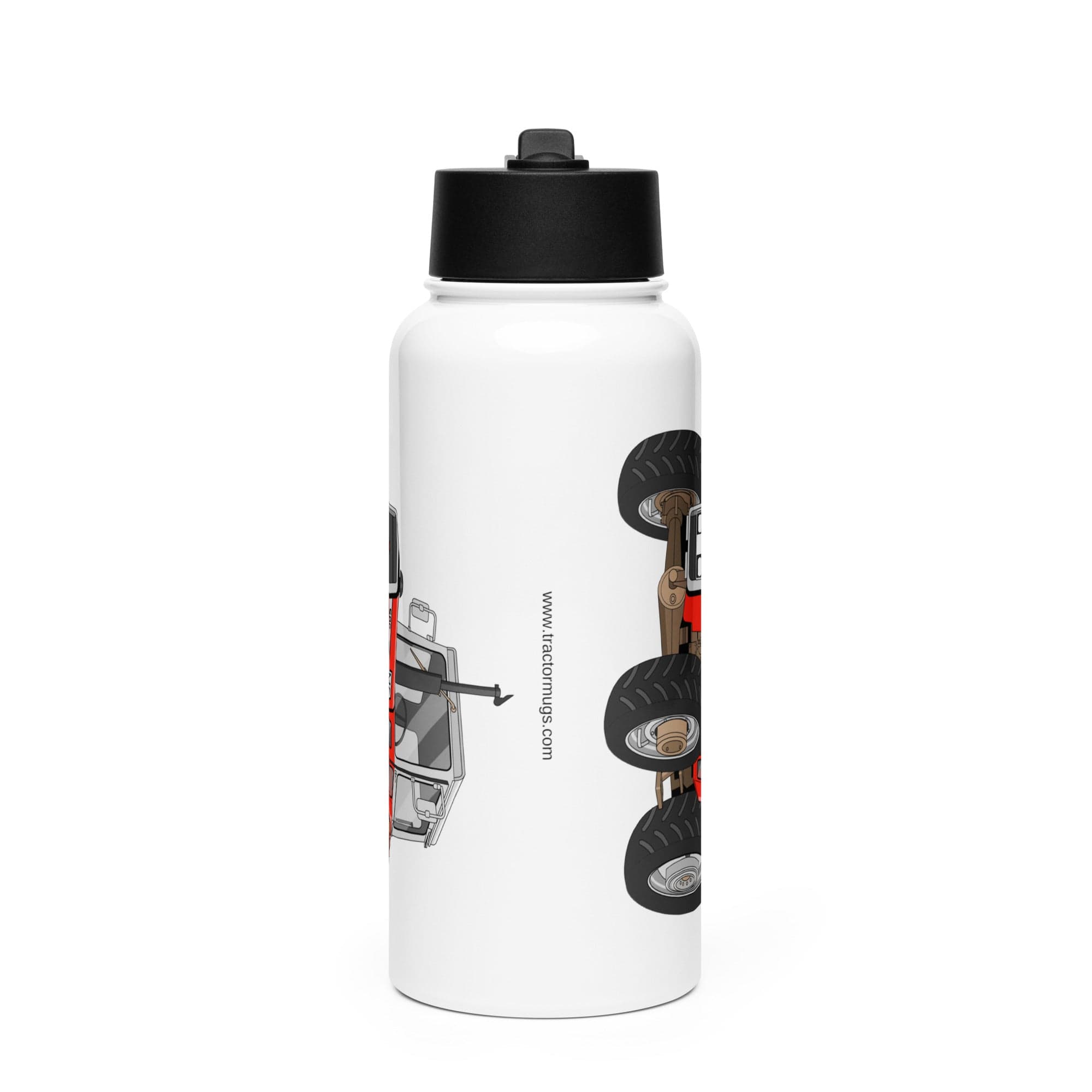 The Tractor Mugs Store Massey 595 | Stainless steel water bottle with a straw lid Quality Farmers Merch