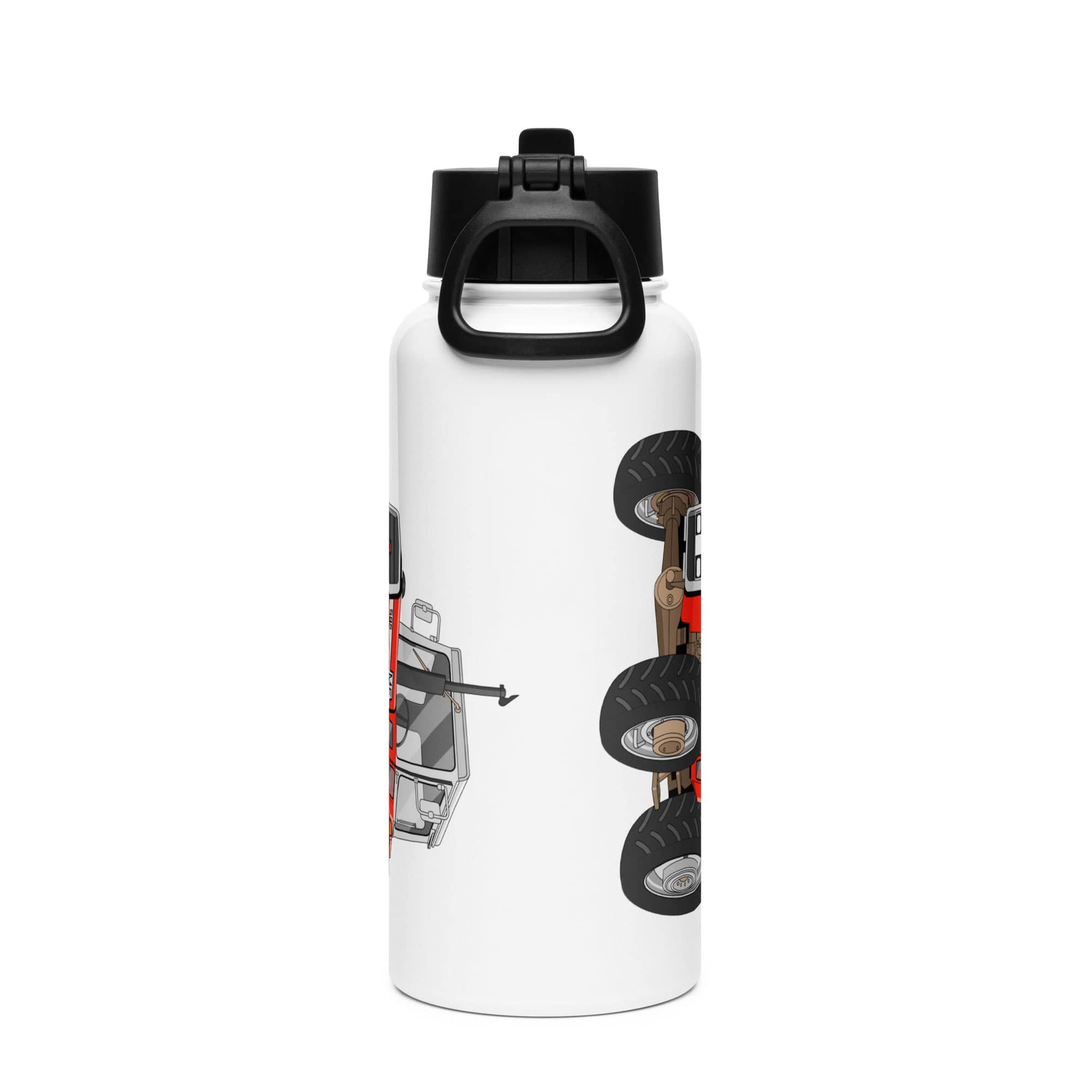 The Tractor Mugs Store Massey 595 | Stainless steel water bottle with a straw lid Quality Farmers Merch