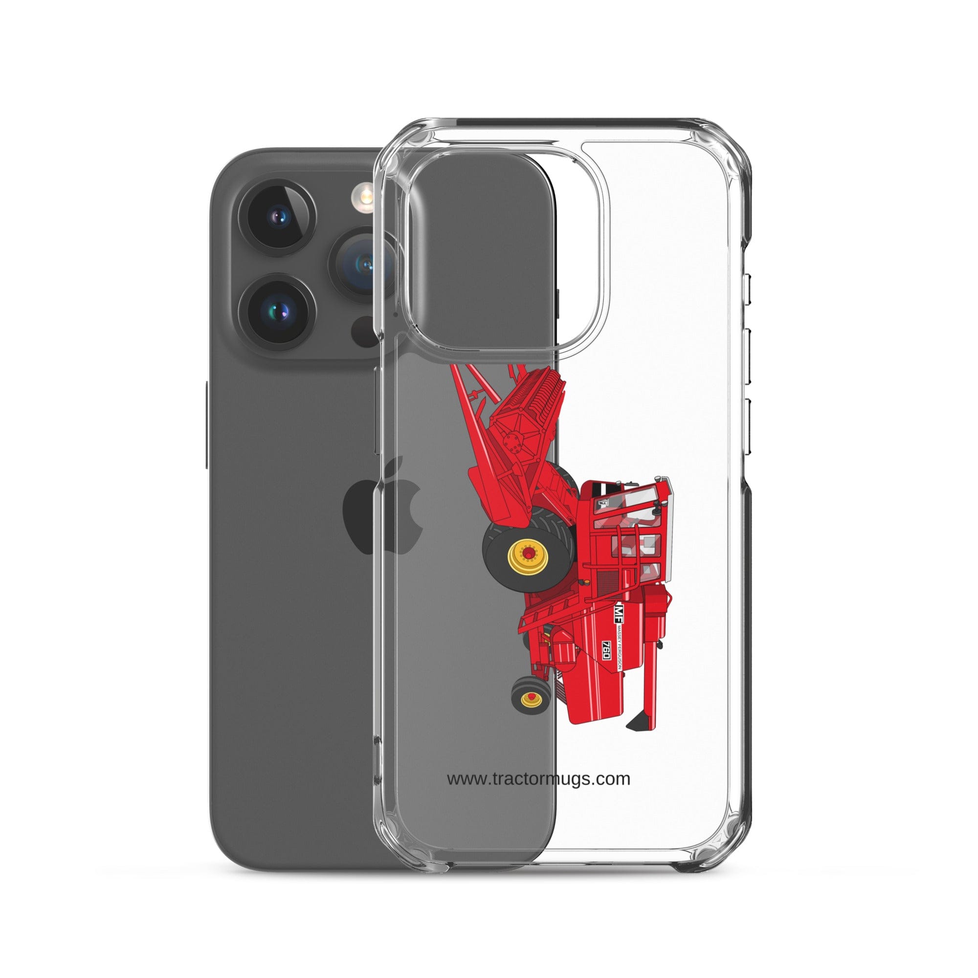 The Tractor Mugs Store Massey 760 Combine Harvester | Clear Case for iPhone® Quality Farmers Merch